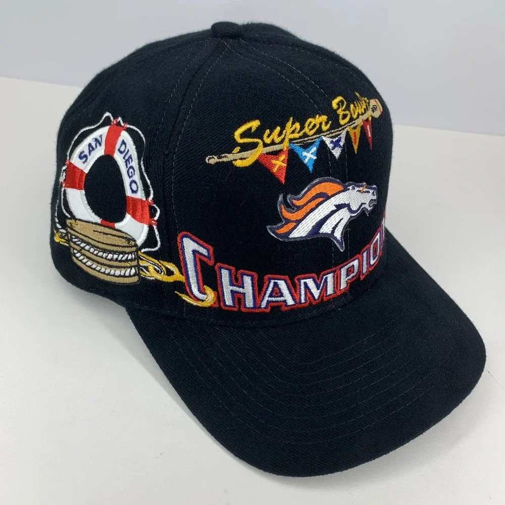 Super Bowl XXXII Champions Hat Denver Broncos Logo Athletic NFL Cap Vintage